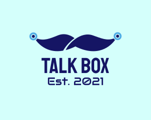 Networking - Blue Tech Mustache logo design