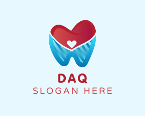 Tooth Heart Dentist Logo