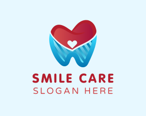 Tooth Heart Dentist logo design