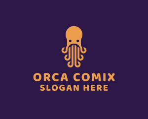 Beard - Sea Octopus Animal logo design