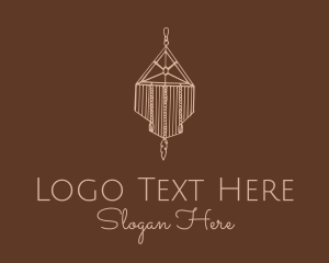 Boho - Hanging Macrame Tapestry logo design