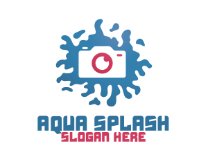 Blue Splash Camera logo design