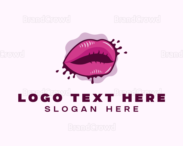 Lips Lipstick Cosmetics Logo