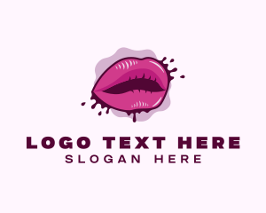 Lipstick - Lips Lipstick Cosmetics logo design