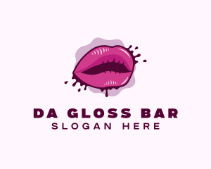 Lips Lipstick Cosmetics logo design