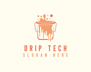 Bucket Paint Drip Renovation logo design