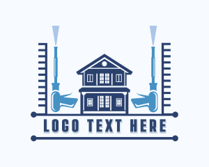 Powerwashing - Roof Gutter Pressure Washing logo design