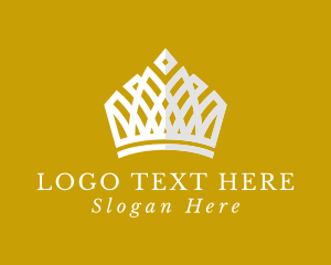 Glam - Elegant Crown Jewelry logo design