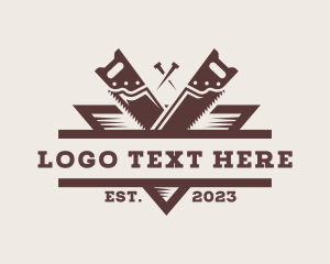 Logger - Hand Saw Carpentry logo design