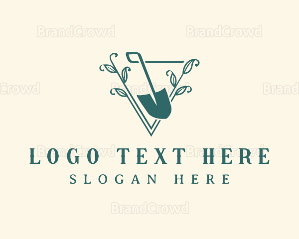 Botanical Shovel Planting Logo