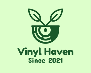Vinyl - Nature Vinyl Pot logo design