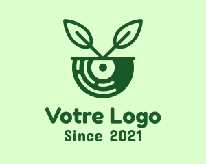 Edm - Nature Vinyl Pot logo design