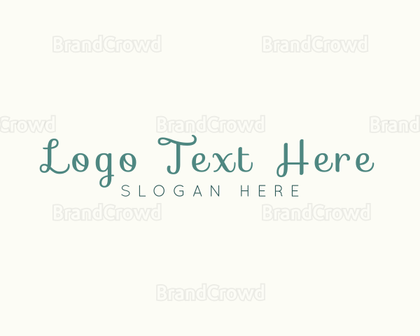 Script Handwriting Wordmark Logo