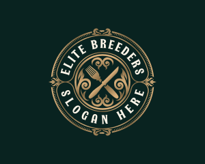 Premium Restaurant Cutlery logo design