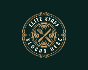 Premium Restaurant Cutlery logo design