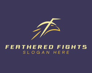 Eagle Aviation Letter F logo design