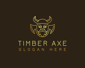 Viking Gladiator Axe logo design