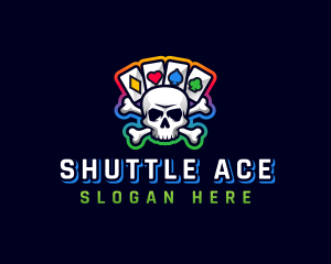 Casino Skull Bone logo design