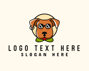 Piercing - Sunglasses Pet Dog logo design