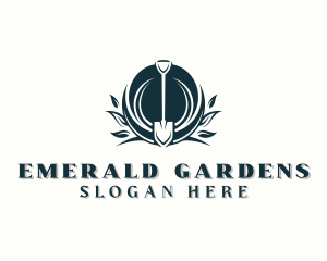 Shovel Tool Landscaping logo design