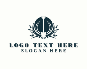 Yard - Shovel Tool Landscaping logo design