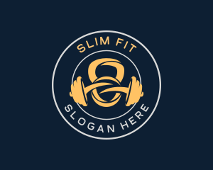 Weights Fitness Gym logo design