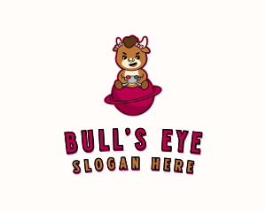 Gaming Cartoon Bull logo design