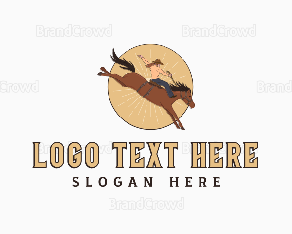 Female Cowboy Rodeo Logo