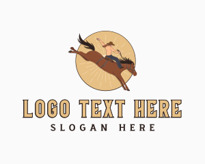 Female Cowboy Rodeo Logo