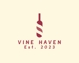 Wine Bar Bottle  logo design