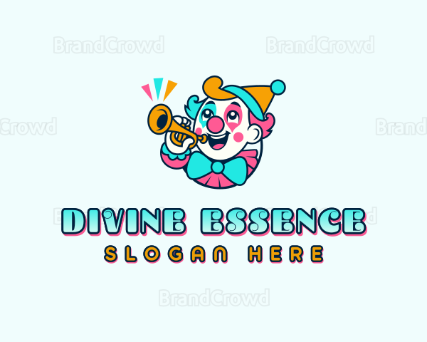 Party Fun Clown Logo