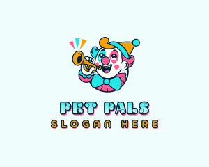 Party Fun Clown Logo