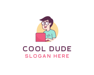 Dude - Technology Programming Coder logo design