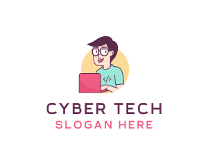 Hacker - Technology Programming Coder logo design