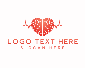 Pulse - Heart Brain Pulse logo design