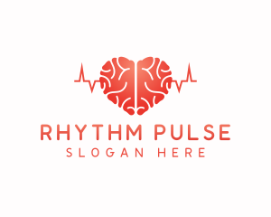 Heart Brain Pulse logo design