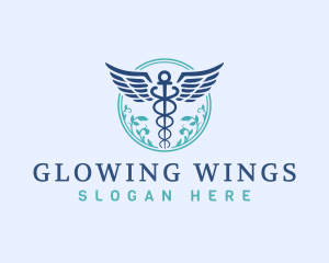 Caduceus Wings Hospital logo design