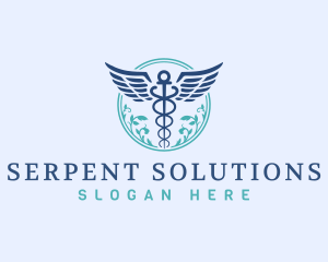 Caduceus Wings Hospital logo design