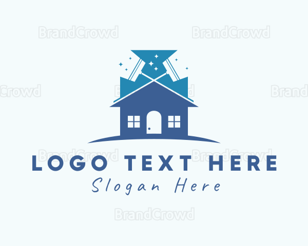 Apartment House Cleaning Logo