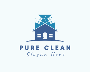 Apartment House Cleaning logo design