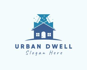 Apartment House Cleaning logo design