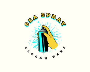 Spray Paint Splatter logo design