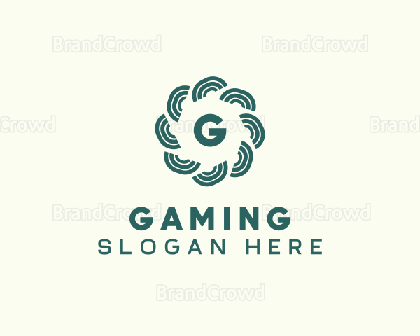 Simple Stripe Flower Logo