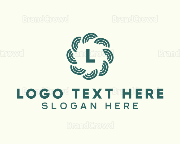 Simple Stripe Flower Logo