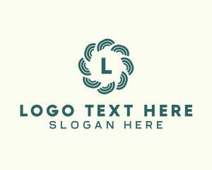 Organic Products - Simple Stripe Flower logo design