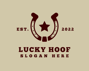 Horseshoe - Lucky Horseshoe Star logo design