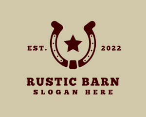 Lucky Horseshoe Star logo design