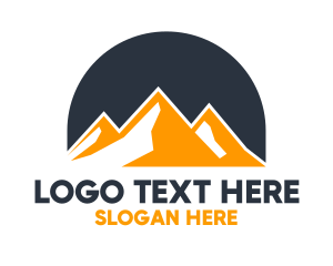Sunset Orange Mountain  Logo