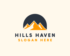 Sunset  Mountain Scenery logo design