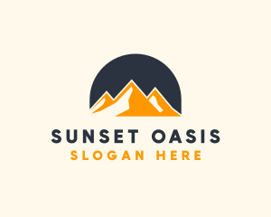 Sunset  Mountain Scenery logo design